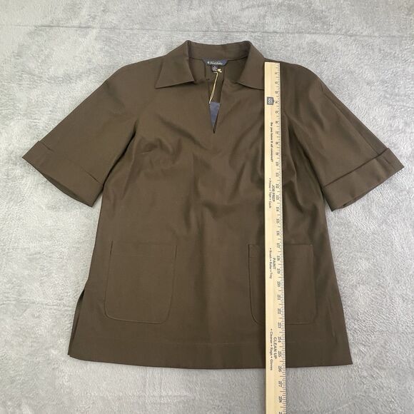 Brooks Brothers Women’s Split Hem Tunic Olive Green Size‎ 6 Lagenlook Boho Chic - Picture 10 of 16